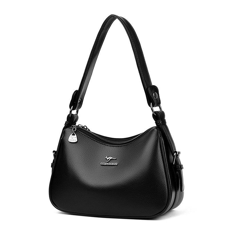 Women's High-grade Soft Leather Underarm Versatile Large Crossbody Bags