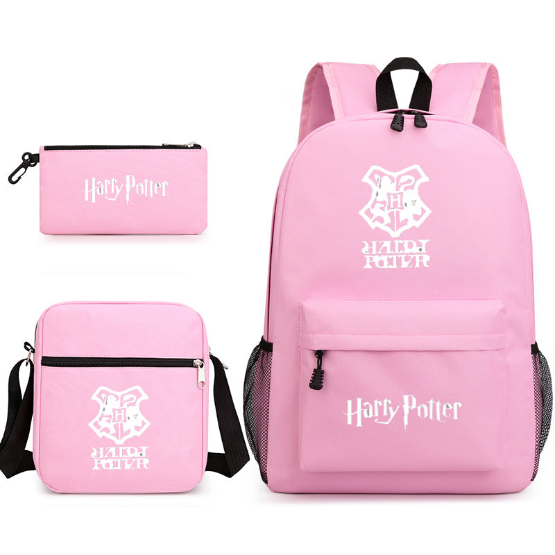 Harry Potter College Badge Pencil Three-piece Backpacks