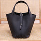 Women's Top Layer Cowhide Leather Portable Vegetable Handbags