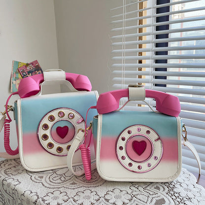 Women's Fashion Personality Creativity Gradient Color Funny Crossbody Bags