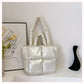 Women's Plaid Large Capacity Down Fashion Trendy Shoulder Bags