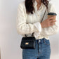 Women's Style Embroidery Thread Diamond Pattern Chain Crossbody Bags