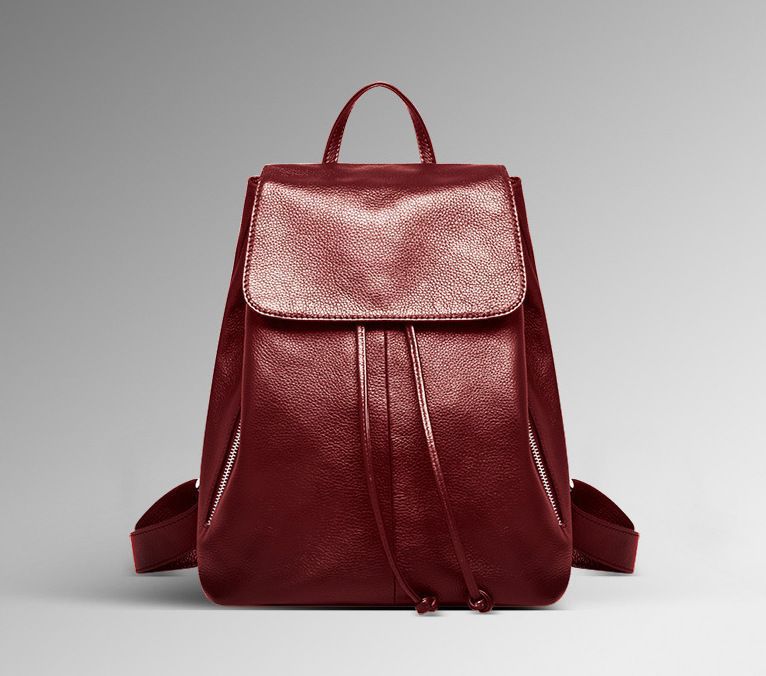 Women's Korean Style Trendy Genuine Leather First Backpacks