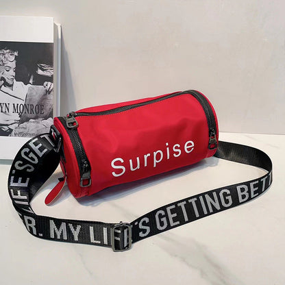 Women's Trendy Waterproof Nylon Personalized Printed Round Crossbody Bags