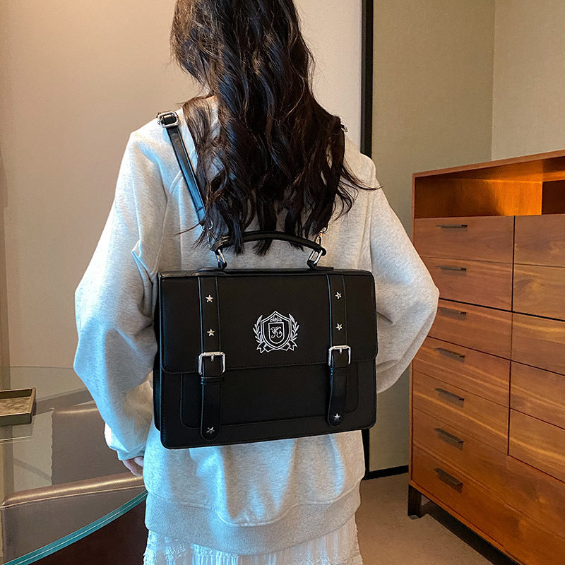 Retro Preppy Style Uniform Large Capacity Backpacks