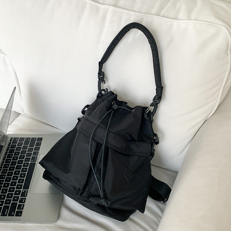 Drawstring Nylon Underarm High-grade Korean Style Shoulder Bags