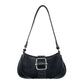 Women's Sense Color Contrast Patchwork Baguette Fashion Shoulder Bags