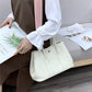 Women's Garden Layer Cowhide Lychee Pattern Wide Handbags