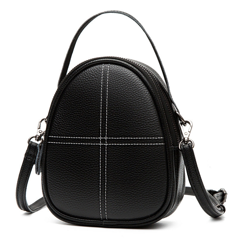 Women's Genuine Leather Fashion Trend Textured First Shoulder Bags
