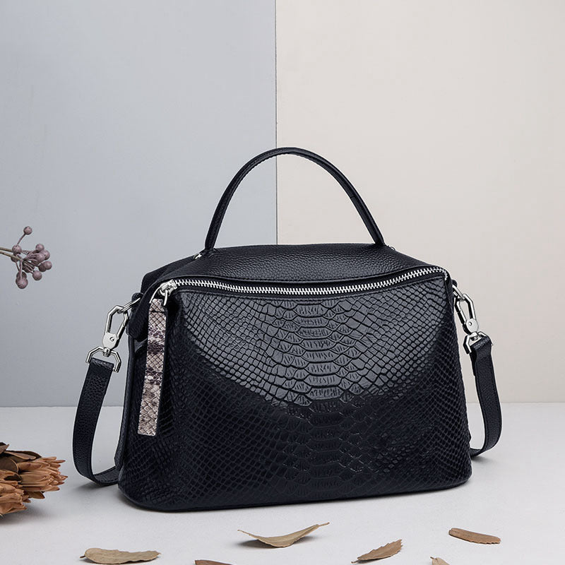 Women's Trendy Fashion Large Capacity Pillow Leather Shoulder Bags