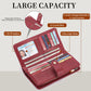 Women's Long Retro Oil Wax Skin Trifold Ladies Wallets