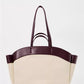 Women's Canvas Fashionable Stitching Large Capacity Commuter Tote Bags