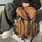 Women's & Men's & Solid Color Korean Versatile Junior High Large Backpacks