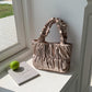 Women's Pleated Design Hand Carrying Commuter High-grade Handbags