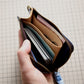 Men's Tanned Leather Cowhide Genuine Short Zipper Men's Wallets