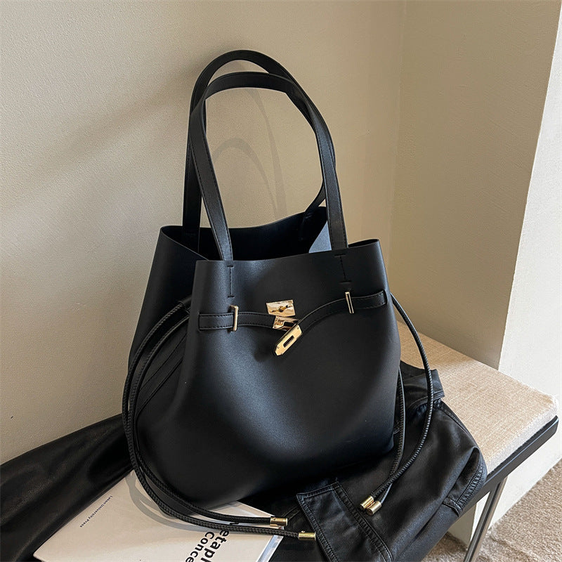Simple Solid Color Versatile Fashion Large Bags