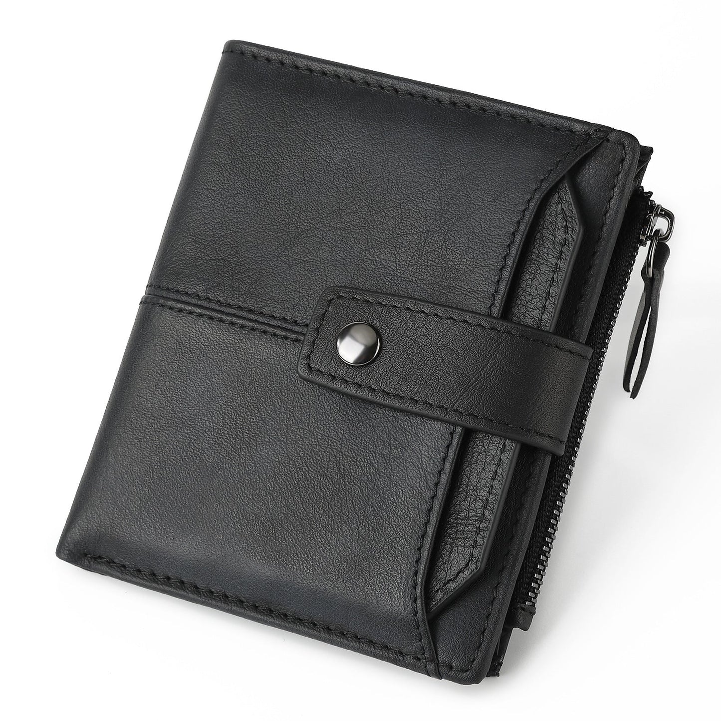 Leather For Man Large Capacity Short Men's Wallets