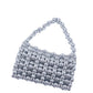 Sier Electroplated Hand-woven Acrylic Street Shooting Handbags