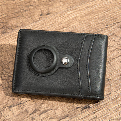 Positioning Tracker Crazy Horse Leather Antique Card Holder