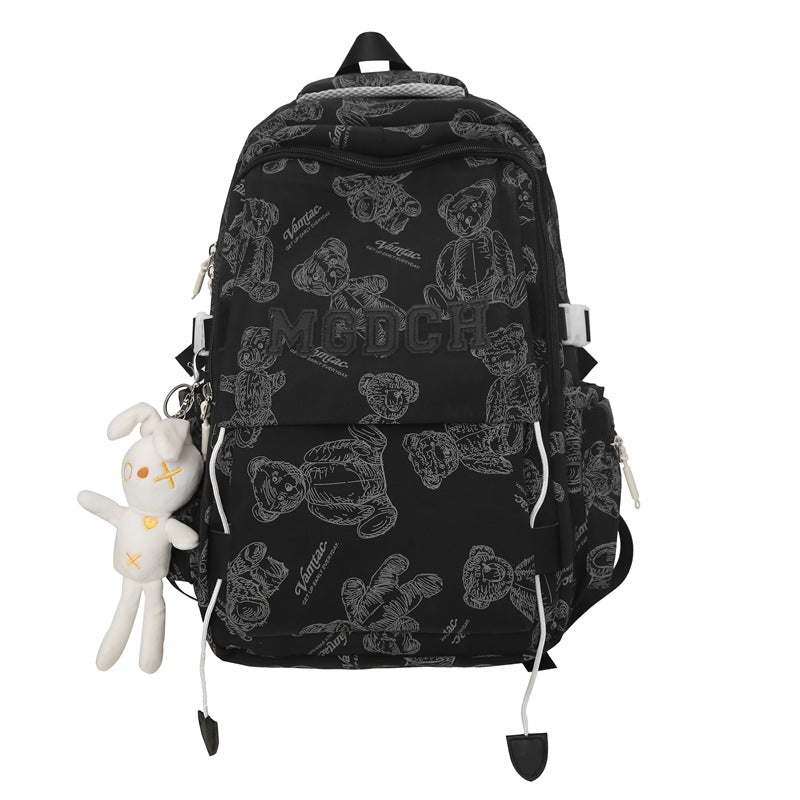 Bear Large Capacity Strong College High Middle School Students' Schoolbags