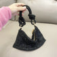 Attractive Women's Rhinestone Underarm Pink Clutch Shoulder Bags