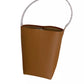Niche Portable Underarm Cowhide Large Capacity Bucket Bags