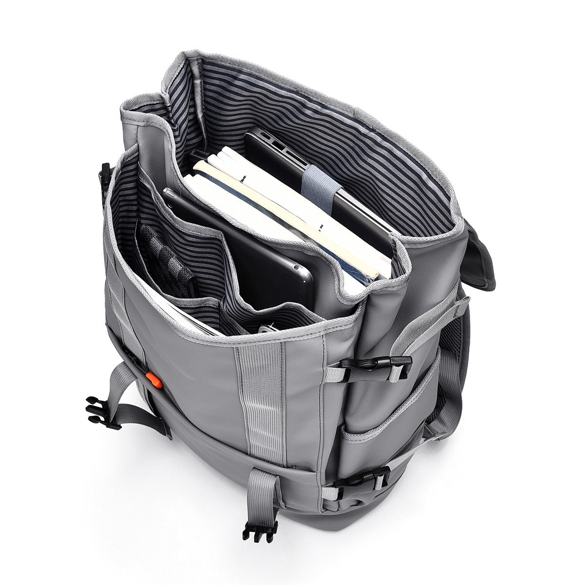 Men's High College Safety Reflective Strip Large Capacity Backpacks