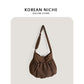 Women's Design Drawstring Ruffle Lightweight Versatile Large Crossbody Bags