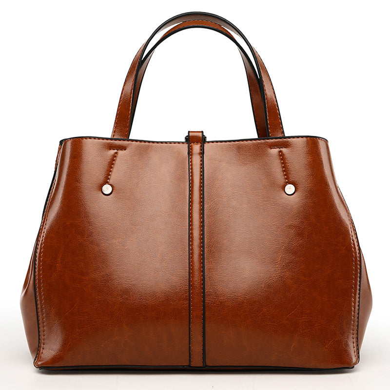 Women's Creative Slouchy Retro Portable Leather Handbags