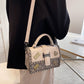 Women's Retro Badge Portable Chain Design Shoulder Bags