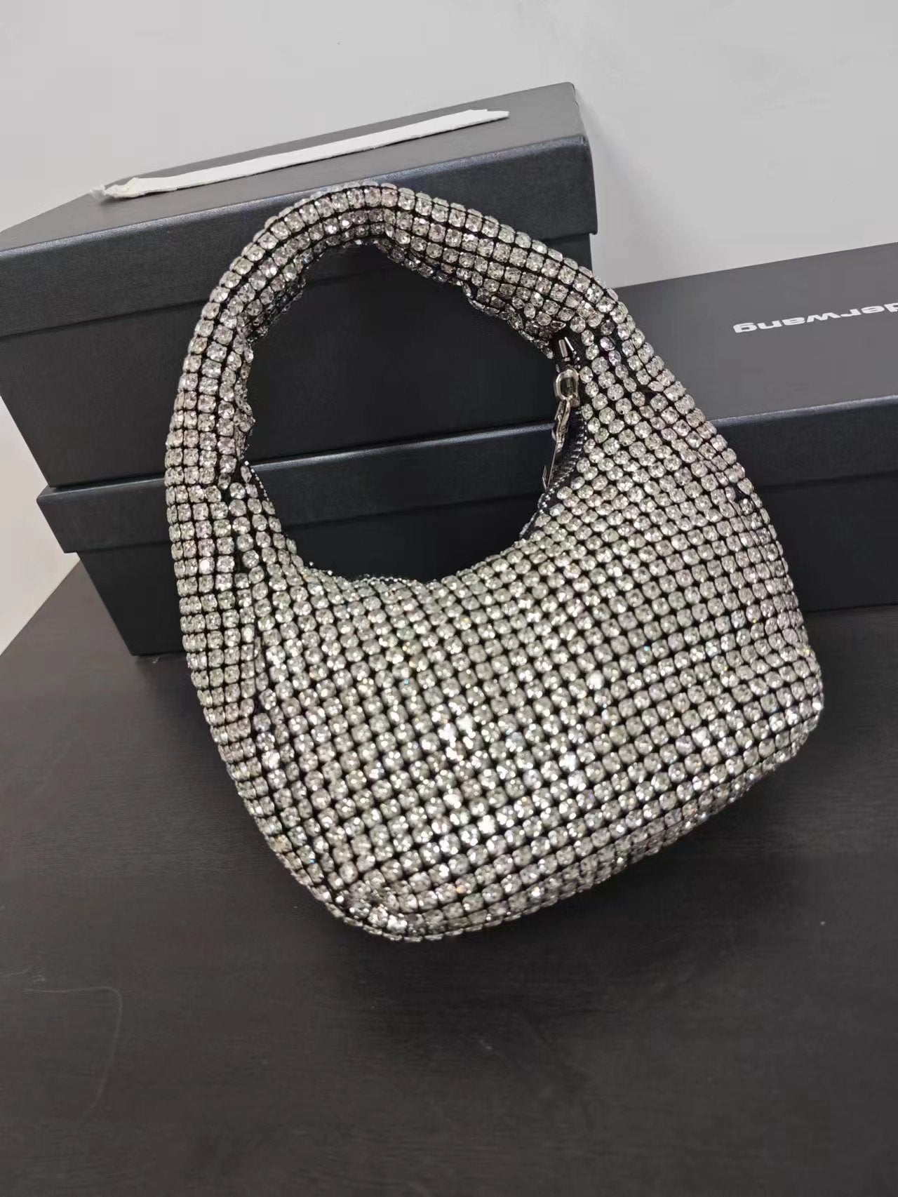 Super Rhinestone Sier Fashion Dinner Wedding Handbags