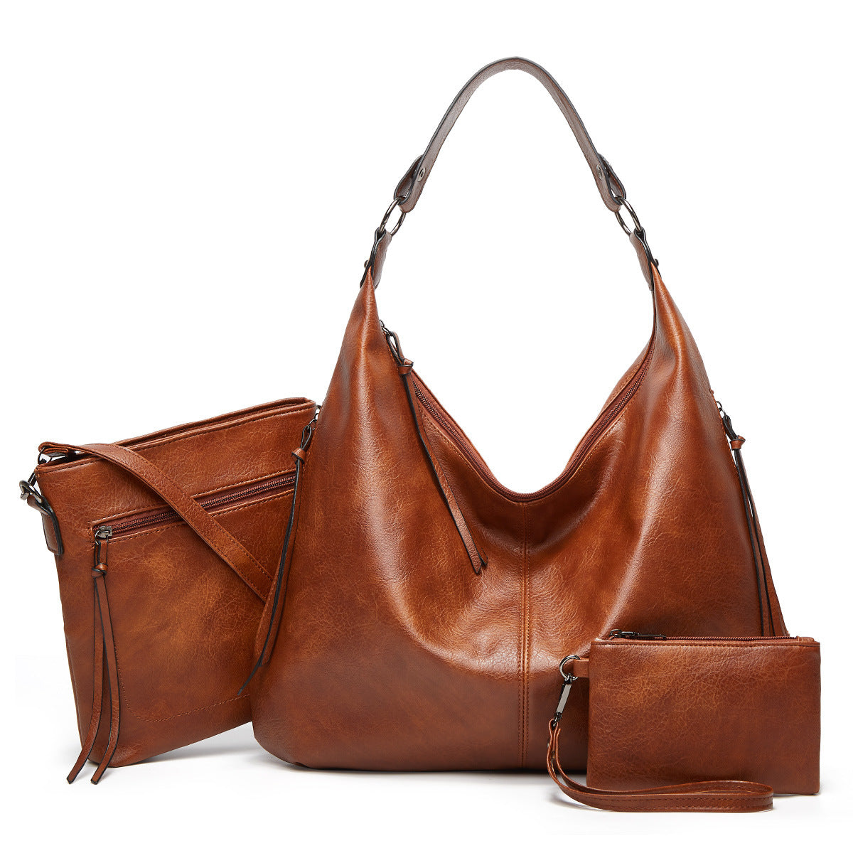 Women's Attractive Graceful Three-piece Soft Surface Shoulder Bags