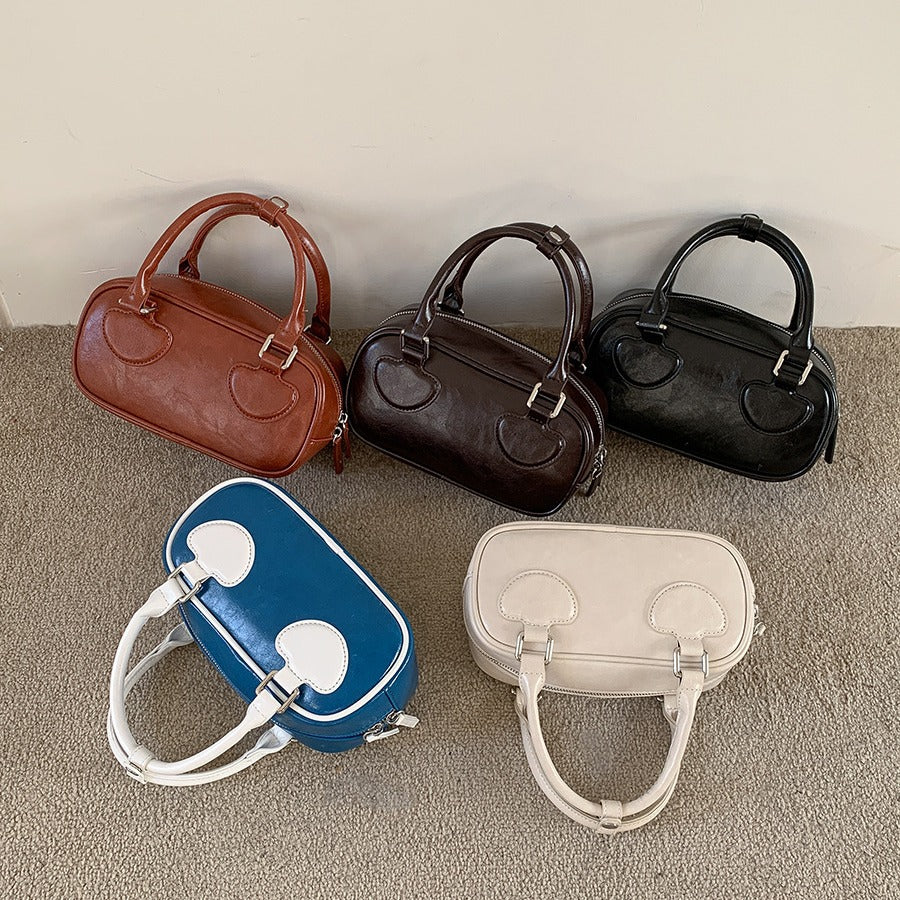 Women's Korean Style Color Contrast Patchwork Mobile Handbags