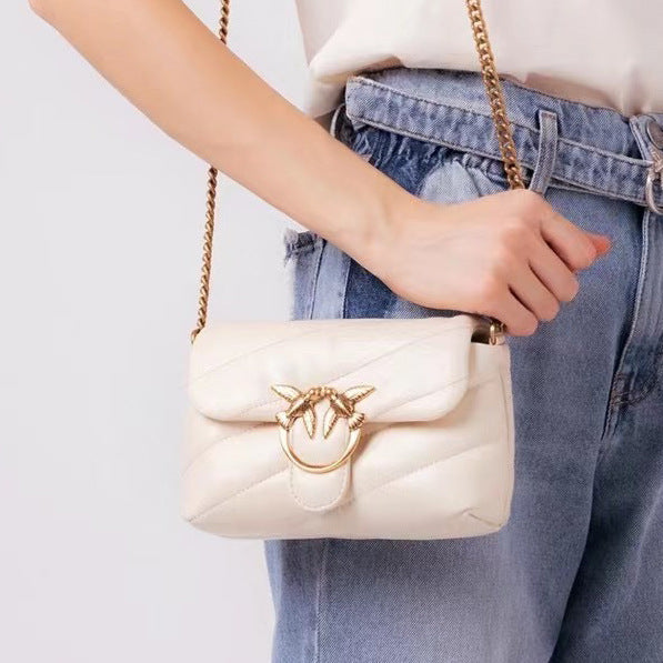 Women's High Quality Sheepskin Puff Pillow Chain Shoulder Bags