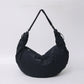 Women's Niche Pleated Crescent Hobo Simple Croissant Tote Bags