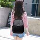 Women's Retro Style Real Sheepskin Pattern Solid Backpacks