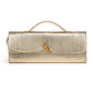 Crocodile Pattern Snake Clutch File Horizontal Crossbody Bags