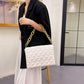 Women's Fashion Classic Style Thick Chain Embroidered Shoulder Bags
