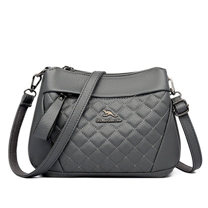 Women's Embroidered Sheepskin Rhombus Mother Warm Color Small Square Bags