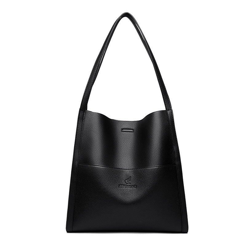Women's High Quality Luxury Simple Solid Color Shopping Large Shoulder Bags