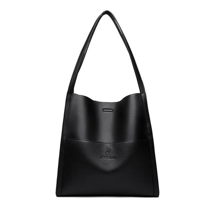 Women's High Quality Luxury Simple Solid Color Shopping Large Shoulder Bags
