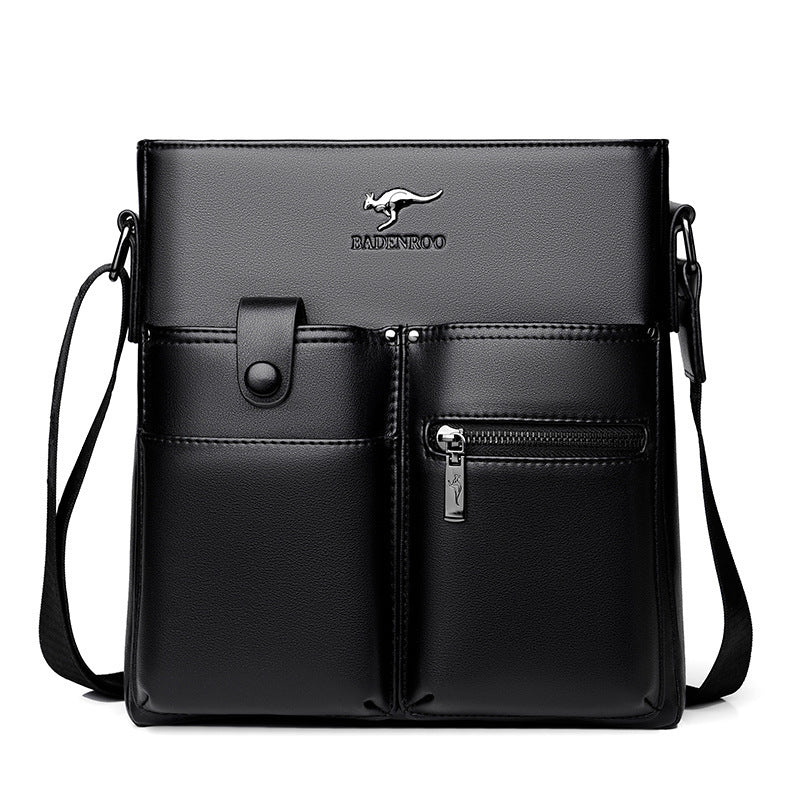 Men's Leather Hanging Large Capacity Commuter Bags