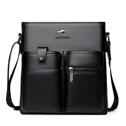 Men's Leather Hanging Large Capacity Commuter Bags