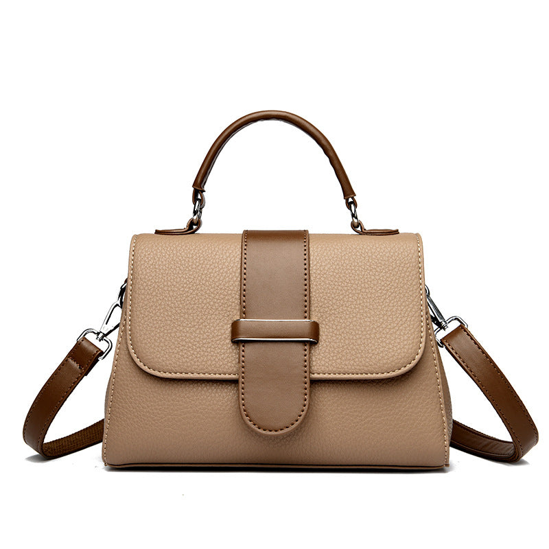 Women's Contrast Color Large Capacity Mother Handbags