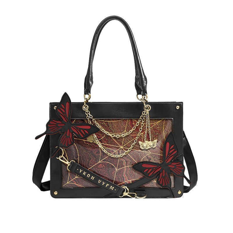 Dark Style Labyrinth Butterfly Cartoon Hand-held Shoulder Bags