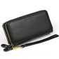 Women's First Layer Cowhide Long Double Zip Clutch Multi Ladies Wallets