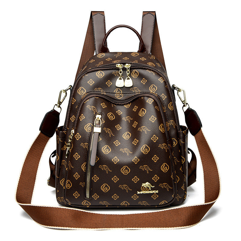 Women's Kangaroo Soft Leather Large Capacity Fashion Backpacks