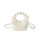 Retro French Hollow Fairy Pearl Hand-woven Beads Boston Crossbody Bags