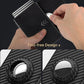 Men's Oil Wax Three Fold Swiping Automatic Men's Wallets