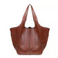 Women's Simple Big Soft Leather Large Capacity Bags